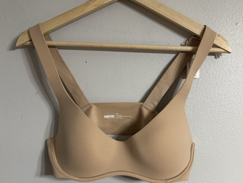 Aerie The Scoop Bra “Smoothez” Size 36B Nude Beige Lined Light Support NEW